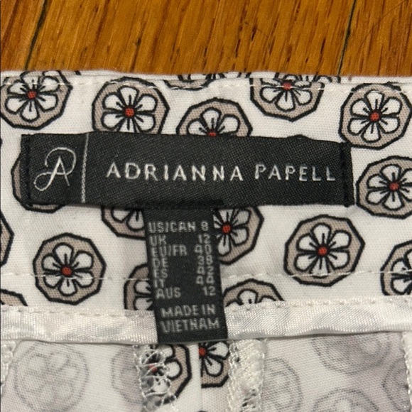 Adrianna Papell Black and White Chinos with Playful Polka Dots - Picture 3 of 12